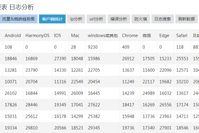 网站监控报表 日志分析