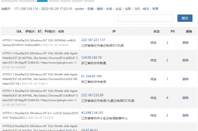 LY-IP监控蜘蛛记录/防止采集