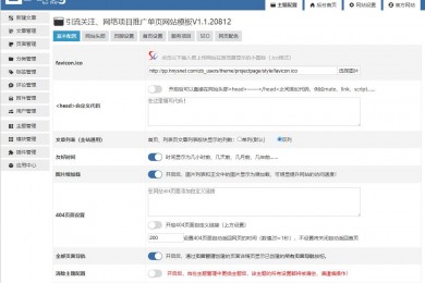 引流关注、网络项目推广单页网站模板